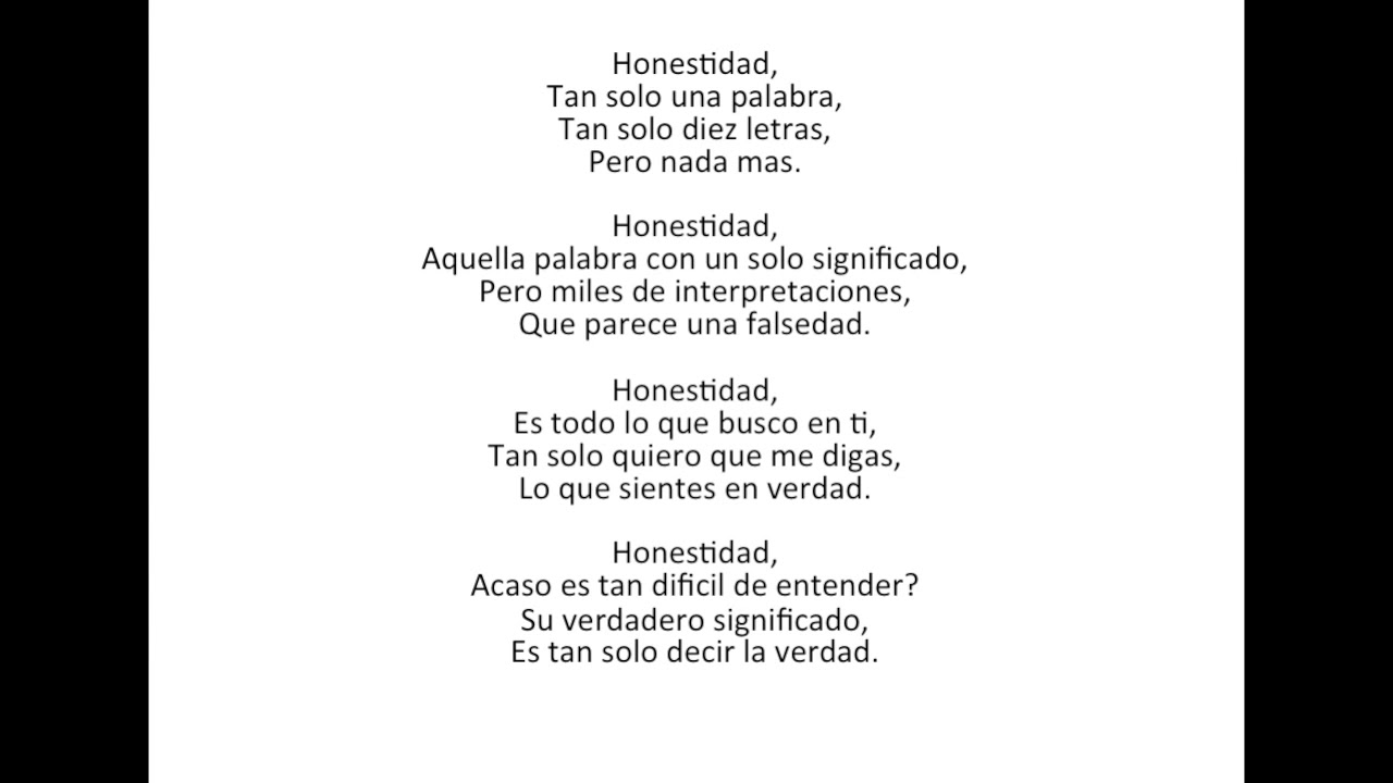 poema sobre el valor de la honestidad